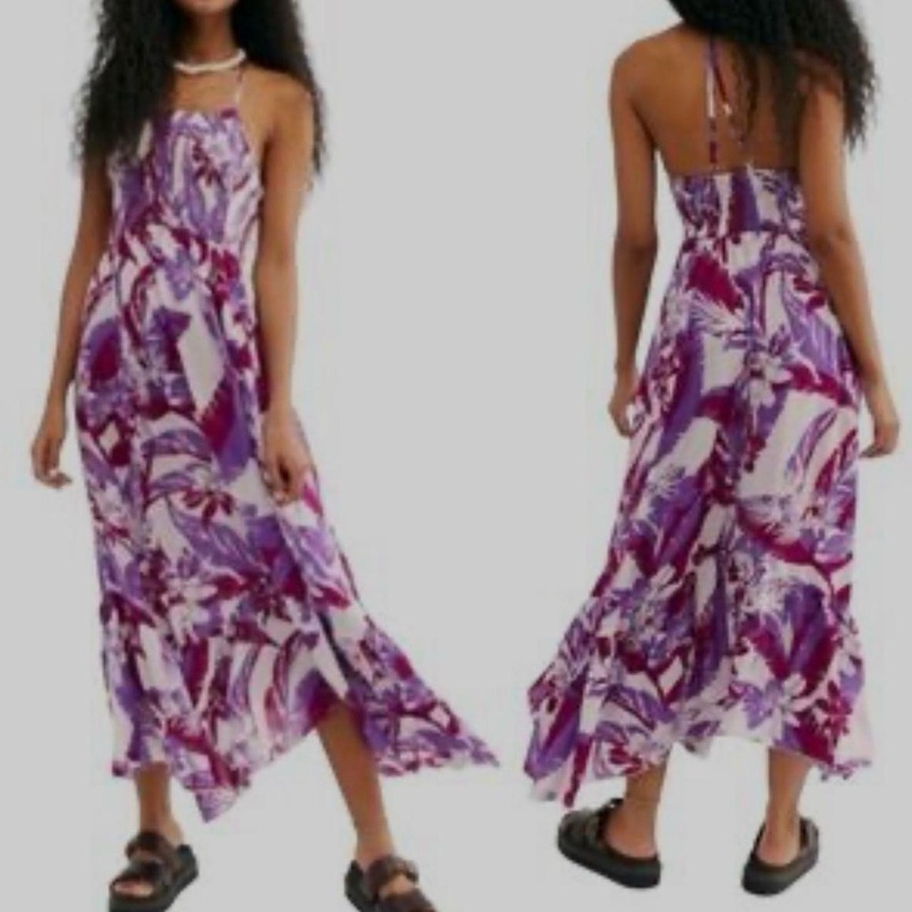 Intimately Free People Purple and White Floral Maxi Dress - Picture 1 of 8